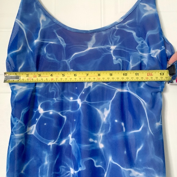 Los Angeles Apparel Printed Micro Mesh Spaghetti Dress L - Picture 5 of 7